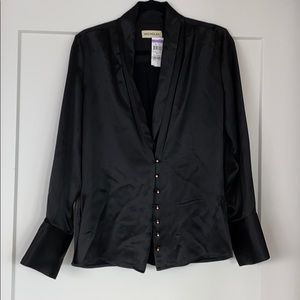 Designer NICHOLAS black button down blouse